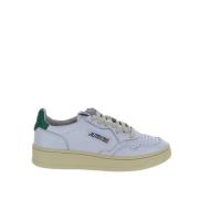 Witte Lage Top Sneakers met Groen Label Autry , White , Dames