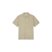 Seersucker Shirt Cement Olaf Hussein , Beige , Heren