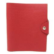 Pre-owned Leather home-office Hermès Vintage , Red , Dames