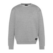 Basis Sweatshirt - Ronde Hals - Lange Mouwen Schott NYC , Gray , Heren