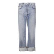 Lichtblauwe rechte jeans Agolde , Blue , Dames