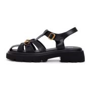 Platform Sandalen - Zwart Cesare Gaspari , Black , Dames