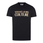 Heren T-shirt en Polo Zwart Versace , Black , Heren