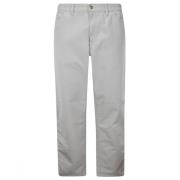 Grijze Wijde Pijp Jeans Ritssluiting Carhartt Wip , Gray , Heren