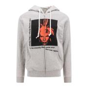 Grijze Sweatshirt met Capuchon en Rits Comme des Garçons , Gray , Here...