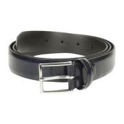 Glad Navy Leren Riem Anderson's , Blue , Heren