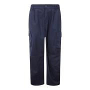 Donkerblauwe Cargo Broek met Plooi Carhartt Wip , Blue , Heren