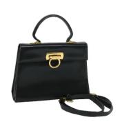 Pre-owned Leather handbags Salvatore Ferragamo Pre-owned , Black , Dam...