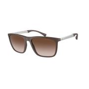 Bruin Gradient Zonnebril Ea4150 Model Emporio Armani , Brown , Dames