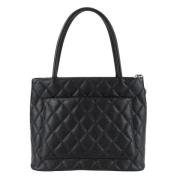 Pre-owned Leather totes Chanel Vintage , Black , Dames