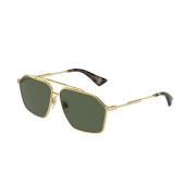 Goud Gepolariseerde Groene Zonnebril Dolce & Gabbana , Yellow , Unisex