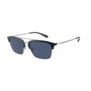 Blauw Frame Donkerblauwe Lens Zonnebril Emporio Armani , Blue , Unisex