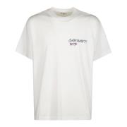 Gelato T-Shirt Wit Logo Print Carhartt Wip , White , Heren
