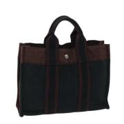 Pre-owned Canvas totes Hermès Vintage , Black , Dames