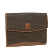 Pre-owned Leather clutches Celine Vintage , Brown , Dames