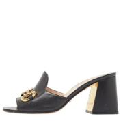 Pre-owned Leather sandals Gucci Vintage , Black , Dames