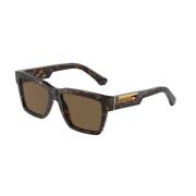 Bruin Donkere Zonnebril Carey Frame Dolce & Gabbana , Brown , Unisex