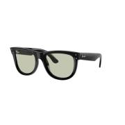 Klassieke Wayfarer Zonnebril Groene Lenzen Ray-Ban , Black , Unisex