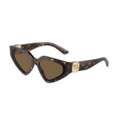 Bruin Donker Frame Zonnebril Dolce & Gabbana , Brown , Dames