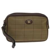 Pre-owned Canvas clutches Burberry Vintage , Beige , Dames