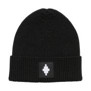 Cross Patch Beanie Zwart Marcelo Burlon , Black , Heren