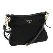 Pre-owned Nylon shoulder-bags Prada Vintage , Black , Dames