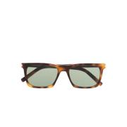 Vierkante Bruine Schildpad Zonnebril Unisex Saint Laurent , Brown , Un...