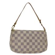 Pre-owned Canvas clutches Louis Vuitton Vintage , White , Dames