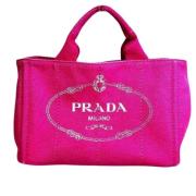 Pre-owned Canvas totes Prada Vintage , Pink , Dames