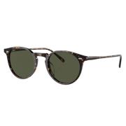 Vintage Ronde Zonnebril N.02 Sun Oliver Peoples , Brown , Unisex