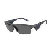 Grijze Frame Donkergrijze Lenzen Zonnebril Emporio Armani , Gray , Her...