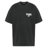 Logo Print Crew Neck T-shirt Palm Angels , Black , Heren