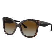 Trendy Gepolariseerde Zonnebril met Havana Frame Vogue , Brown , Dames