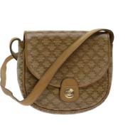 Pre-owned Leather shoulder-bags Celine Vintage , Beige , Dames