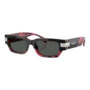 Stijlvolle zonnebril Zwart/Rood Havana Grijs Versace , Multicolor , He...