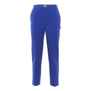 Blauwe Broek Damesmode Ss24 Elisabetta Franchi , Blue , Dames