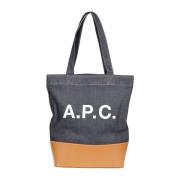 Stijlvolle Leren Tas A.p.c. , Blue , Heren