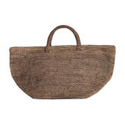 Handgemaakte Raffia Tote Tas Vanilla Ibeliv , Beige , Dames