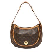 Pre-owned Coated canvas handbags Louis Vuitton Vintage , Brown , Dames