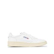 Leren Sneakers met Logo Patch Autry , White , Heren