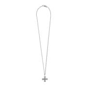 Zilveren Wapenschild Ketting Emanuele Bicocchi , Gray , Unisex