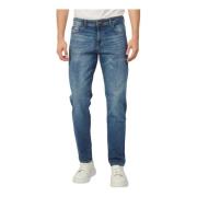 Blauwe Slim Fit Basic 5-Pocket Jeans YES ZEE , Blue , Heren