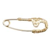 Gouden Arabesque Pin Oorbel Emanuele Bicocchi , Yellow , Unisex