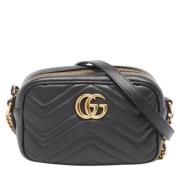 Pre-owned Leather shoulder-bags Gucci Vintage , Black , Dames