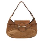 Pre-owned Leather shoulder-bags Gucci Vintage , Beige , Dames