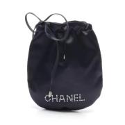 Pre-owned Nylon pouches Chanel Vintage , Black , Dames