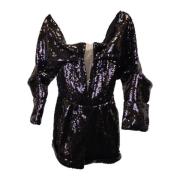 Pre-owned Polyester dresses Balmain Pre-owned , Black , Dames