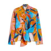 Aquarel Katoenen Poplin Shirt Pennyblack , Multicolor , Dames
