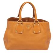 Pre-owned Leather totes Prada Vintage , Brown , Dames