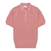 Roze Katoenen Mesh Polo met Knopen Laneus , Pink , Heren